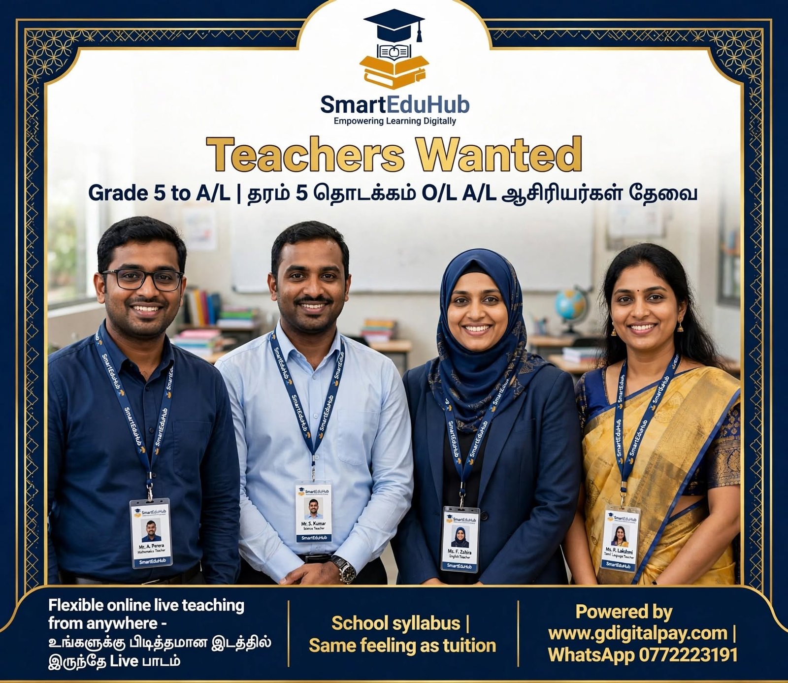 SmartEduHub - Hiring Teachers - Grade 5 to O/L A/L - Original Team